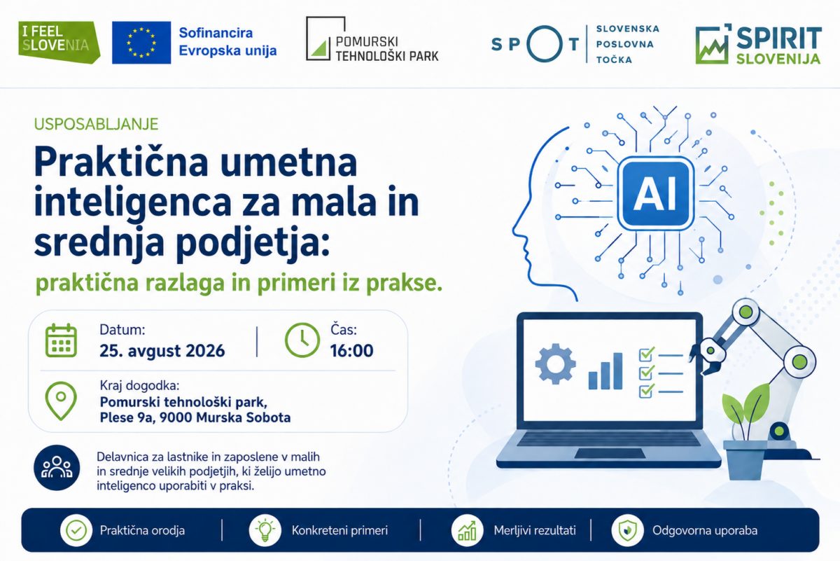 Brezplačno usposabljanje: Praktična umetna inteligenca za mala in srednja podjetja: praktična razlaga in primeri iz prakse 1 ChatGPT Image Jun 22 2026 08 26 16 AM