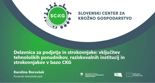 Delavnica za podjetja in strokovnjake: vključitev tehnoloških ponudnikov, raziskovalnih institucij in strokovnjakov v bazo CKG 1 Screen Shot 2025 12 10 at 09.01.48